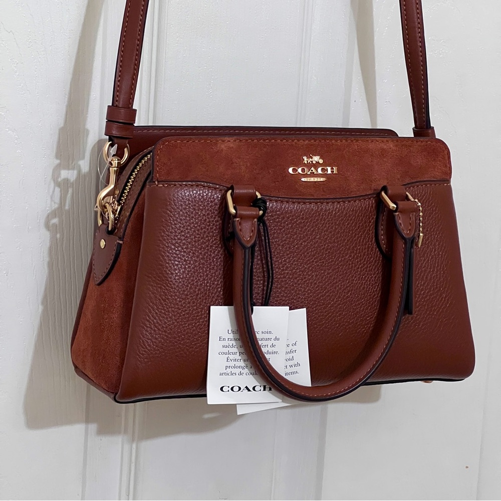 Coach Mini Darcie Carryall Bag in Redwood